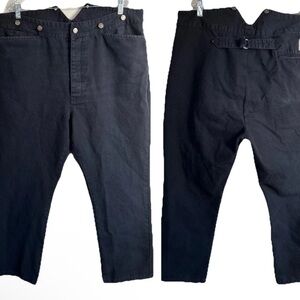 Frontier Classics Western Pants Mens 40 Black Buckle Back Suspender Cowboy